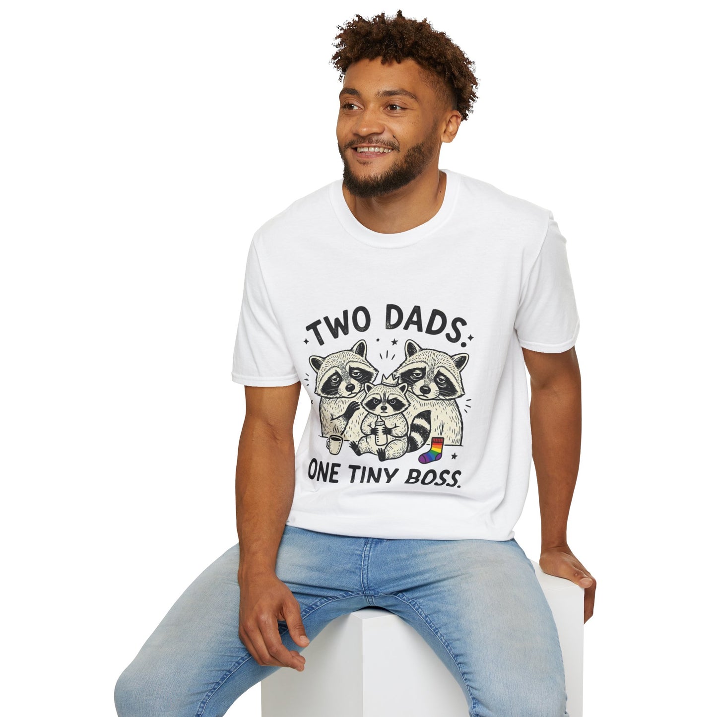 Two Dads. One Tiny Boss.™ | Funny Two Dads T-Shirt