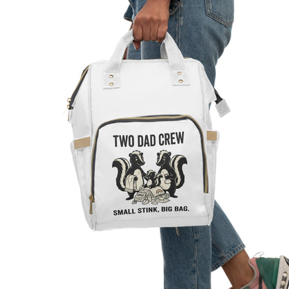 Two Dad Crew™ Diaper Backpack | Small Stink. Big Bag.