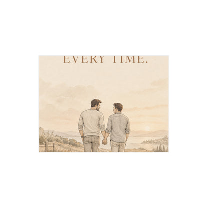 I’d Choose You Every Time | Two Dads Love & Family Wall Art Print