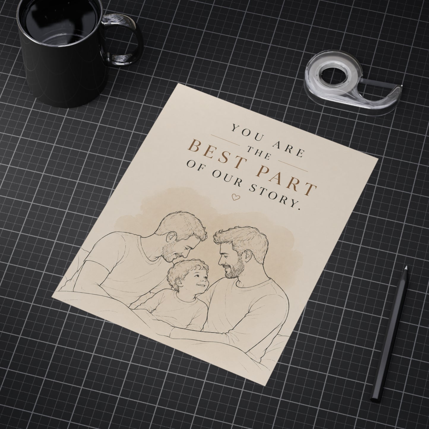 You Are the Best Part of Our Story | Two Dads Family Wall Art